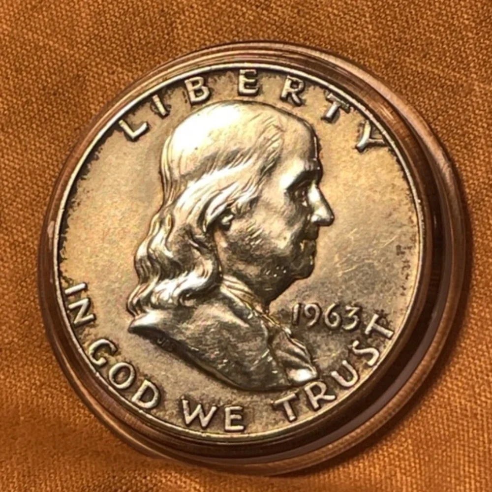 1963 Franklin P Sue Half Dollar - AU - 90% Silver  # 205791464039 - Picture 3 of 5